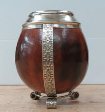 Load image into Gallery viewer, Argentinian Gourd Decorated with German Silver