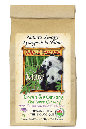 Green Tea Ginseng Yerba Maté 150g Loose Leaf - Organic
