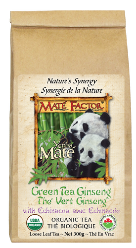 Green Tea Ginseng Yerba Maté 300g Loose Leaf - Organic