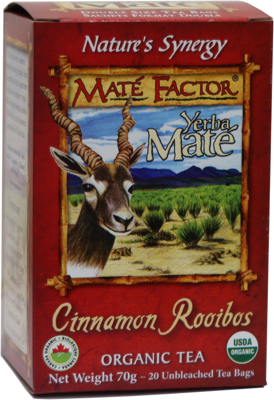 Cinnamon Rooibos Yerba Maté Tea Bags - Organic
