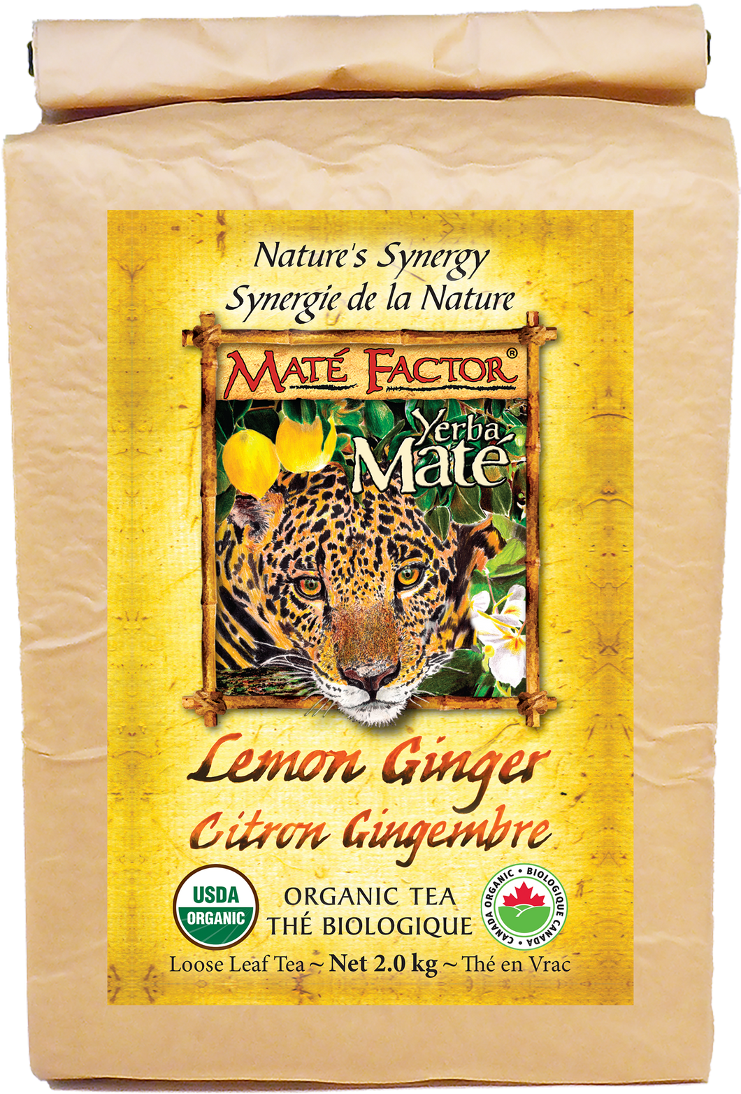 Lemon Ginger Yerba Maté 2 kg Loose Leaf - Organic